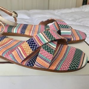 Toms Correa Woven Ankle Strap Sandals